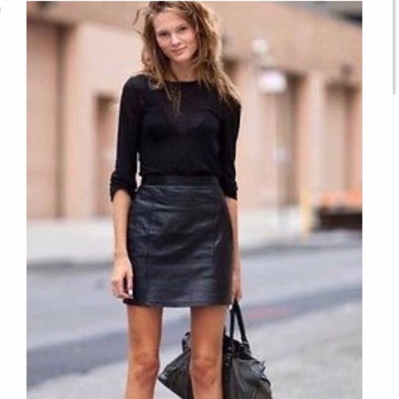 Ann Taylor Loft 100% leather skirt - Picture 11 of 11